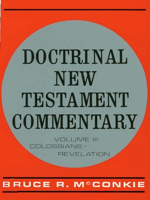 cover image of Doctrinal New Testament Commentary, Vol 3